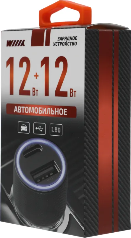 Автомобильное зар./устр. Wiiix UCC-4-2-15 3A USB-A/Type-C черный