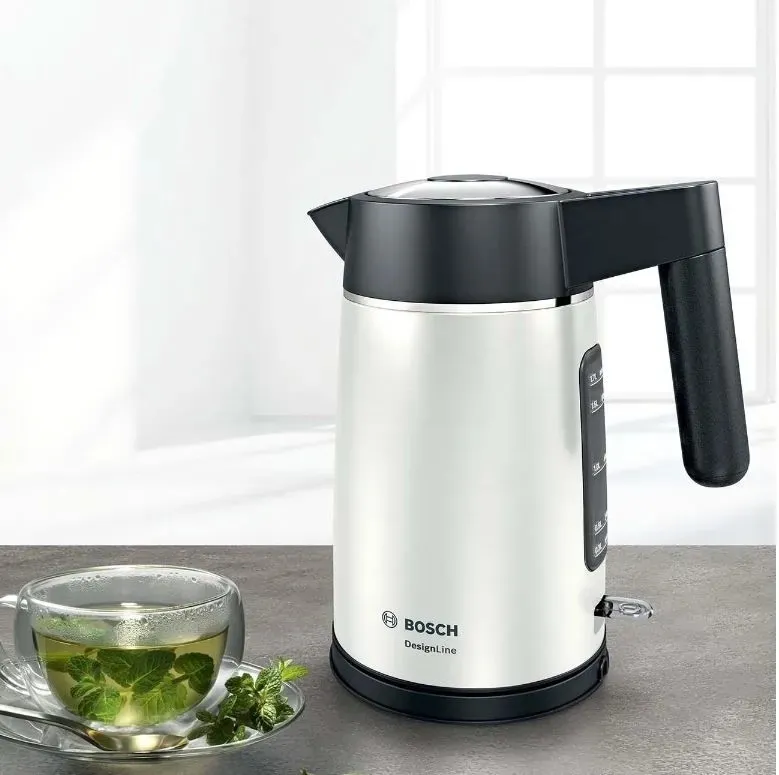 Чайник электрический Bosch TWK5P471 1.7л. 2400Вт серый/черный корпус: металл/пластик