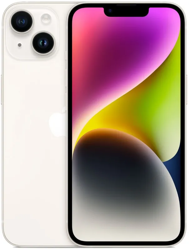 Смартфон Apple A2882 iPhone 14 256Gb 6Gb сияющая (MPW43HN/A)