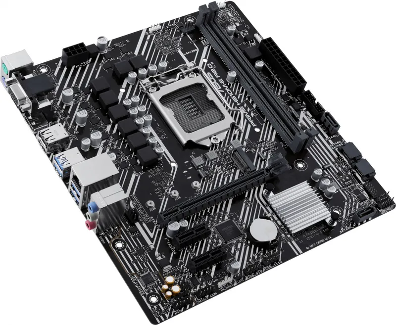 ASUS PRIME H510M-E R2.0, LGA1200, H470, 2*DDR4, DP+VGA + HDMI, 4 SATA 6, M2, Gb LAN, USB 3.2, USB 2.0, mATX ; 90MB1FQ0-M0EAY0