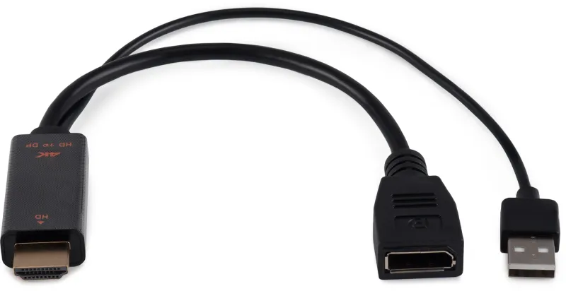 Переходник Buro HDMI (m)/DisplayPort (f) белый (BU-HDMI(M)-DP(F))