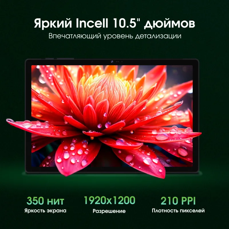 Планшет Digma Pro HIT 18 T606 (1.6) 8C RAM8Gb ROM128Gb 10.5" In-Cell 1920x1200 3G 4G Android 13 фиолетовый 13Mpix 5Mpix BT WiFi 512Gb 7000mAh