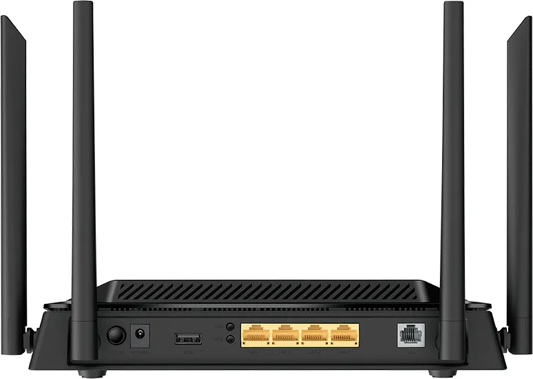 Роутер D-Link VDSL2/ADSL2+ AC1200 Wi-Fi Router, 4x1000Base-T LAN, 4x5dBi external antennas, Annex A, DSL+USB ports, Ethernet WAN / 3G/LTE support