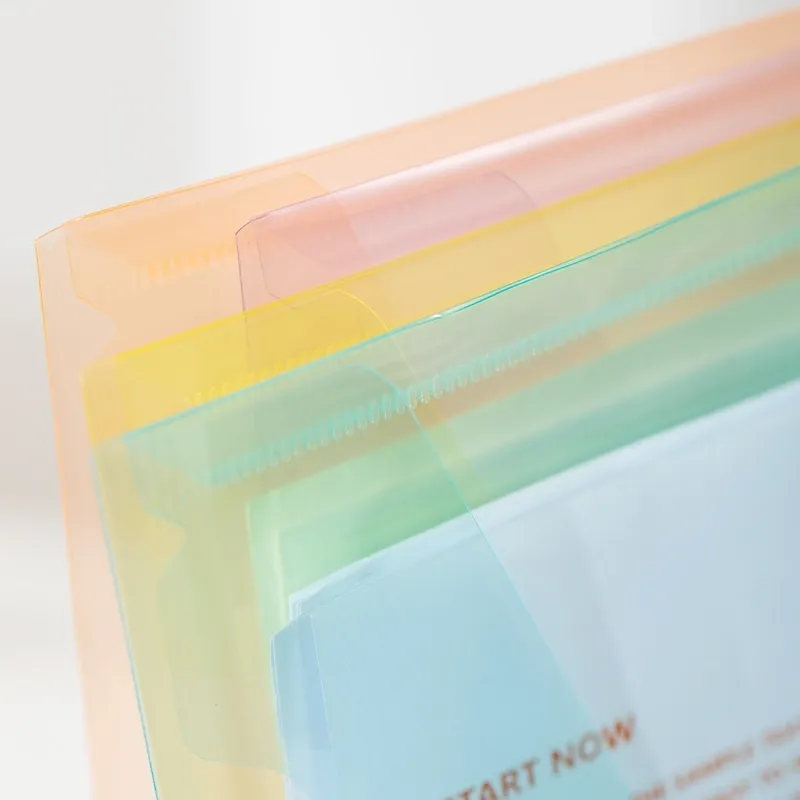 Конверт на кнопке Deli EF766 A4 гориз. расшир. полипропилен 0.16мм ассорти