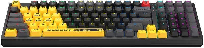 Клавиатура A4Tech Bloody S98 Sports Lime BLMS Plus механическая желтый/серый USB for gamer LED (S98 SPORTS LIME BLMS RED PLUS)