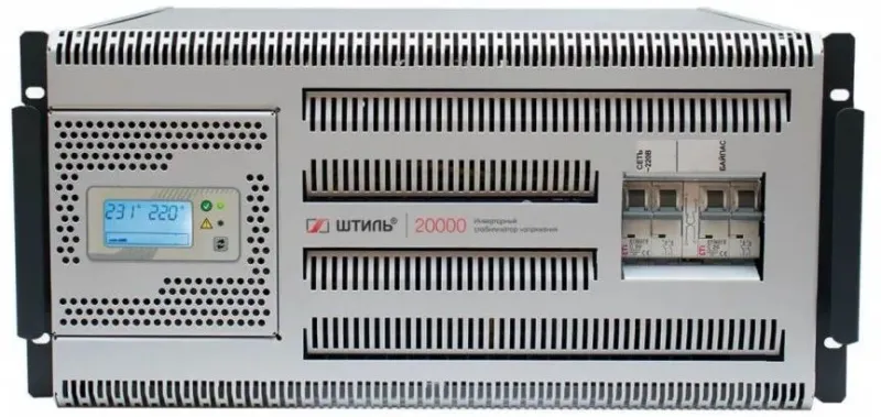 ШТИЛЬ Стабилизатора напряжения: 20000 ВА; 1 фазный; инверторный; вх 90-310В; вых 216/224В; универсальное