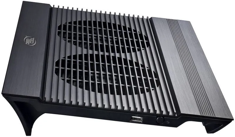 Подставка для ноутбука Deepcool N8 (N8 BLACK) 17" 380x278x55мм 25дБ 3xUSB 2x 140ммFAN 1244г алюминий черный