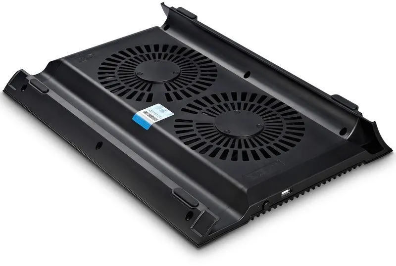 Подставка для ноутбука Deepcool N8 (N8 BLACK) 17" 380x278x55мм 25дБ 3xUSB 2x 140ммFAN 1244г алюминий черный