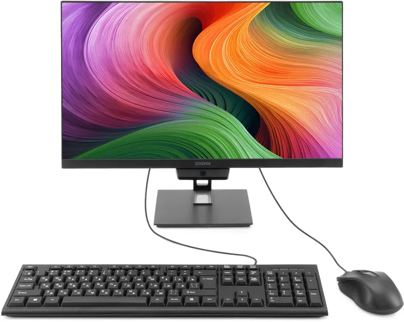 Моноблок Digma Action 21.5" Full HD N95 (1.7) 8Gb SSD256Gb UHDG 600 CR Windows 11 Professional GbitEth WiFi BT 36W клавиатура мышь Cam черный 1920x1080