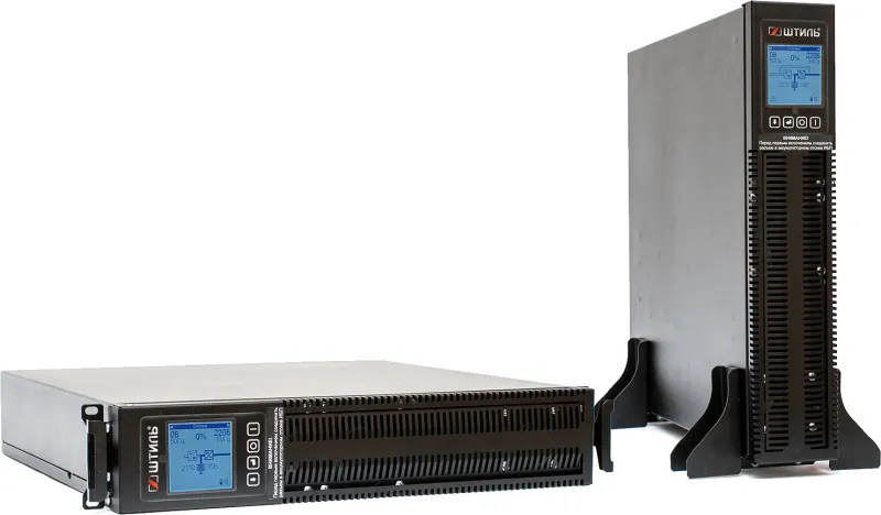 ШТИЛЬ ИБП 2000 ВА; 1 фазный; on-line; батарея: 72В, ext (no incl), ЗУ 4А; 2U; rack / tower