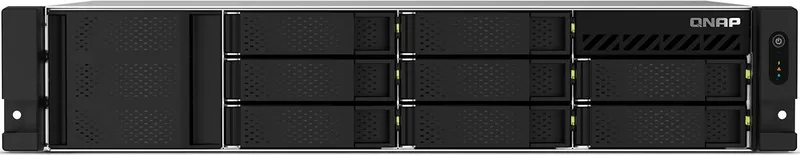 Система хранения данных QNAP SMB 2U QC 2,2GhzCPU/4Gb(upto64Gb)/upto 8HDD, upto 20 with TL-R1200S-RP/SATA(3,5'' 2,5")/ 4xUSB3.2/2xExp.slot/2x2,5Gb/iSCSI/2xPS/no rail/3YW TS-873AeU-RP-4G-EU-RU