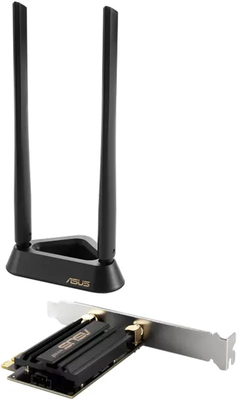 Адаптер ASUS PCE-AXE59BT// WI-FI 802.11ax, 2402 + 574Mbps, PCI-E Adapter, 2 antenna; 90IG07I0-MO0B00