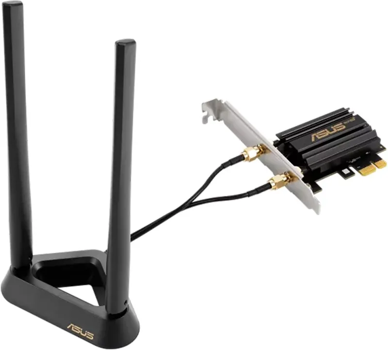 Адаптер ASUS PCE-AXE59BT// WI-FI 802.11ax, 2402 + 574Mbps, PCI-E Adapter, 2 antenna; 90IG07I0-MO0B00