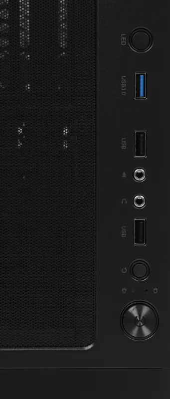 Корпус Accord 3312 черный без БП ATX 2xUSB2.0 1xUSB3.0 audio bott PSU