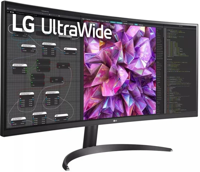 Монитор LG 34" 34WQ60C-B черный VA LED 5ms 16:9 HDMI матовая 1000:1 300cd 178гр/178гр 3440x1440 DP WQ 6.9кг