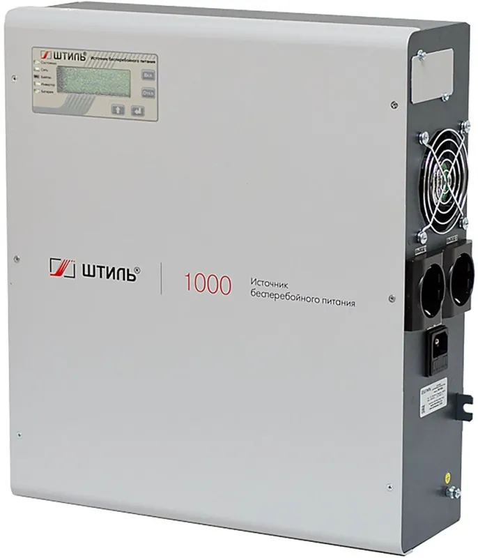 ШТИЛЬ ИБП 1000 ВА; 1 фазный; on-line; батарея: 36В, ext (no incl), ЗУ 5А; настенное