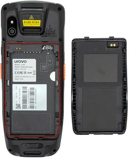 Терминал сбора данных Urovo CT48 / CT48-SU3S12E4031 / Android 12 / 2.0 GHz / 8xCore / MTK8768 / RAM 4 GB / ROM 32 GB / Urovo SE2030 / 2D Imager / 4.0" / 480 x 800 / 2G / 4G (LTE) / Bluetooth / GPS / GSM / Wi-Fi / 5000 mAh