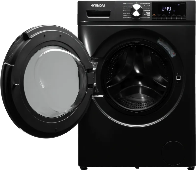 Стиральная машина Hyundai WFD9403 класс: B загр.фронтальная макс.:10кг (с сушкой) темно-серый