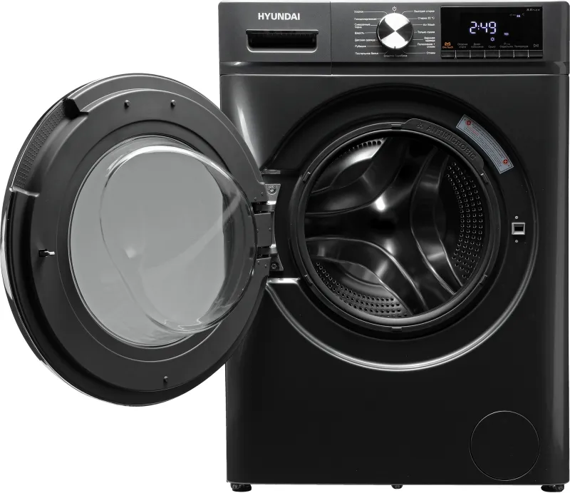 Стиральная машина Hyundai WFD8401 класс: A загр.фронтальная макс.:8кг (с сушкой) темно-серый