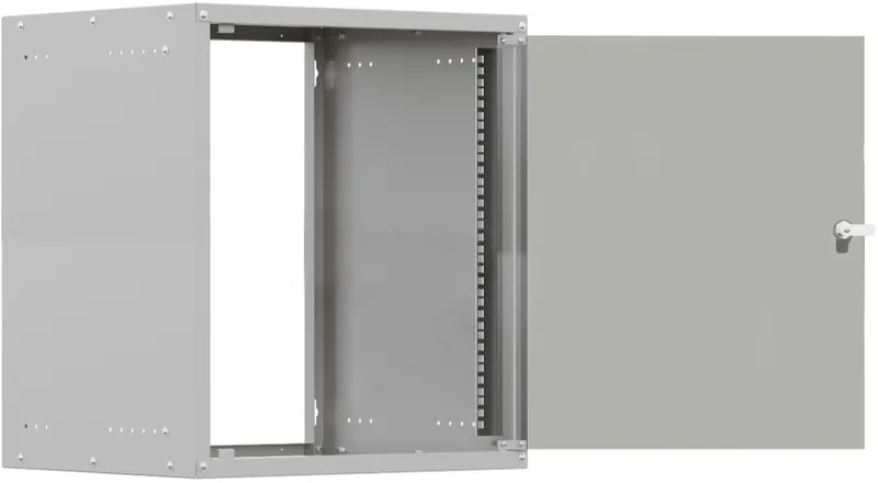 Шкаф коммутационный NTSS Lime (NTSS-WL9U5560GS) настенный 9U 550x600мм пер.дв.стекл несъемн.бок.пан. 30кг серый 520мм 15.6кг 110град. 500мм IP20 сталь