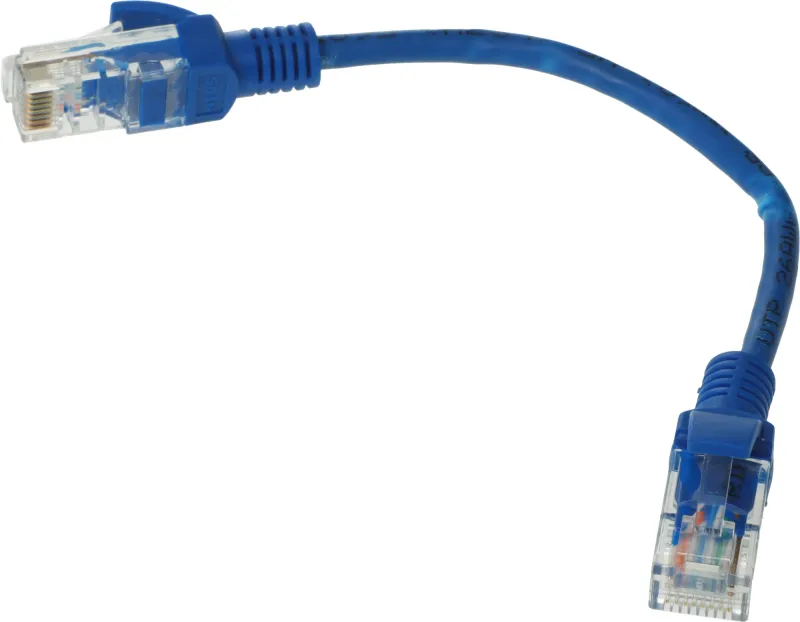 Патч-корд NTSS NTSS-PC-UTP-RJ45-5e-0.15-LSZH-BU UTP RJ-45 вил.-вилка RJ-45 кат.5E 0.15м синий LSZH 26AWG