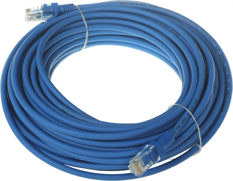 Патч-корд NTSS NTSS-PC-UTP-RJ45-5e-15.0-LSZH-BU UTP RJ-45 вил.-вилка RJ-45 кат.5E 15м синий LSZH 26AWG