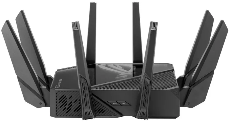 Роутер ASUS ROG GT-AXE16000 // 802.11 a/b/g/n/ac/ax 1148 + 4804Mbps, 2,4 + 5 gGz, 8 antenna, USB, GBT LAN ; 90IG06W0-MU2A10