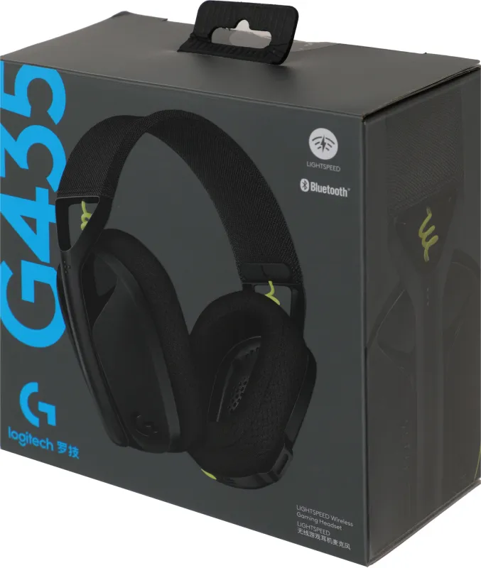 Наушники с микрофоном Logitech G435 черный/желтый накладные BT/Radio оголовье (981-001053)