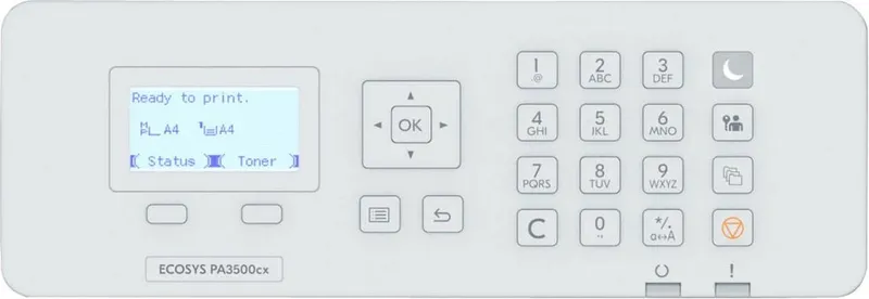 Принтер цветной Kyocera ECOSYS PA3500cx (цвет. лазерный, A4, 35 стр/мин, 1200x1200 dpi, 1 Гб, USB 2.0, Network, лоток 550 л., Duplex, старт.тонер 3500/2500 стр.)