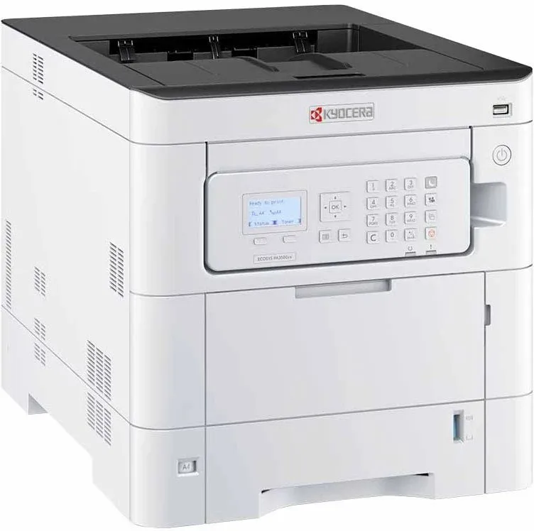 Принтер цветной Kyocera ECOSYS PA3500cx (цвет. лазерный, A4, 35 стр/мин, 1200x1200 dpi, 1 Гб, USB 2.0, Network, лоток 550 л., Duplex, старт.тонер 3500/2500 стр.)