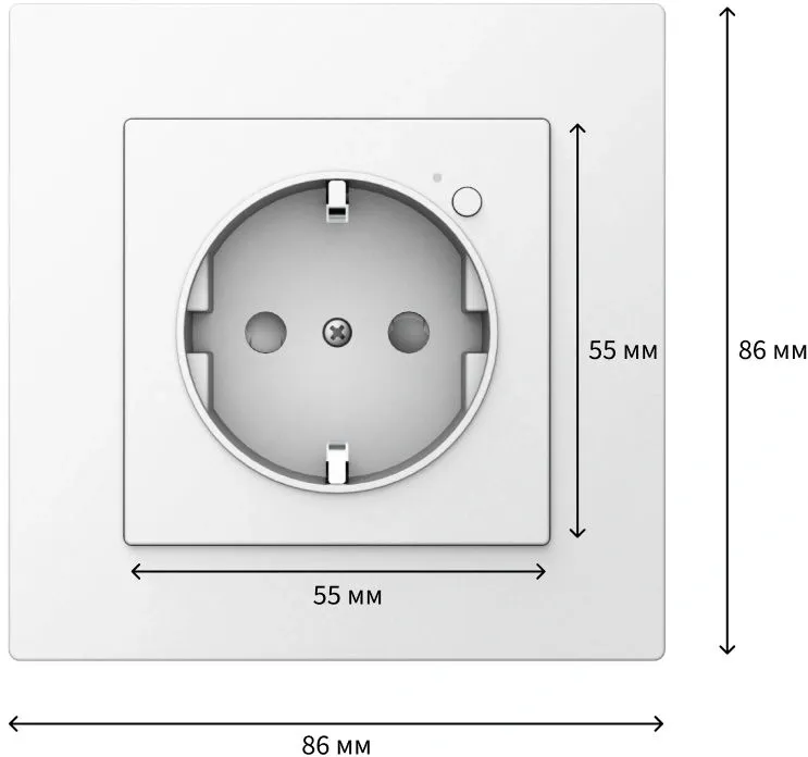 Умная розетка Aqara Wall Outlet H2 EU белый (WP-P01D)