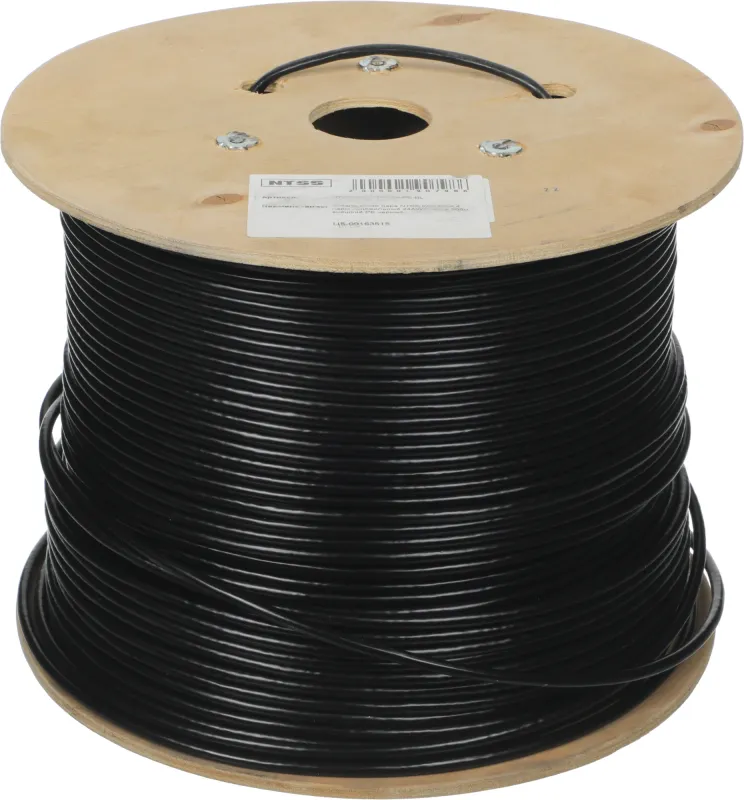 Кабель информационный NTSS NTSS-OUT-FTP4-5Е-PE-BL кат.5E F/UTP 4X2X24AWG PE внешний 305м черный