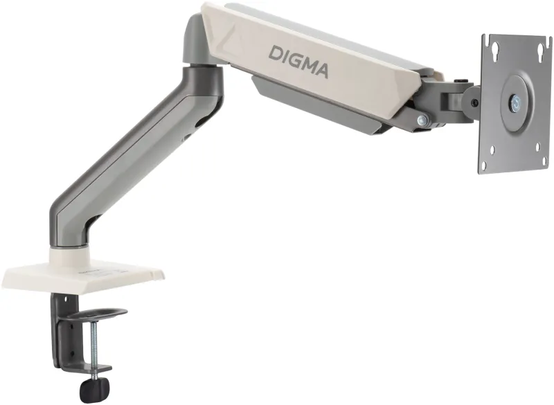 Кронштейн для мониторов ЖК Digma D-MM101 серый 17"-32" макс.9кг крепление к столешнице поворот и наклон