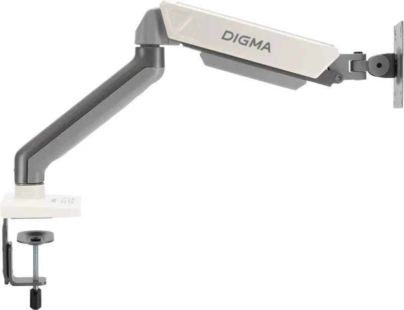 Кронштейн для мониторов ЖК Digma D-MM101 серый 17"-32" макс.9кг крепление к столешнице поворот и наклон