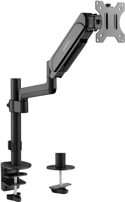 Кронштейн для мониторов ЖК Digma D-MM201 черный 17"-32" макс.9кг крепление к столешнице поворот и наклон