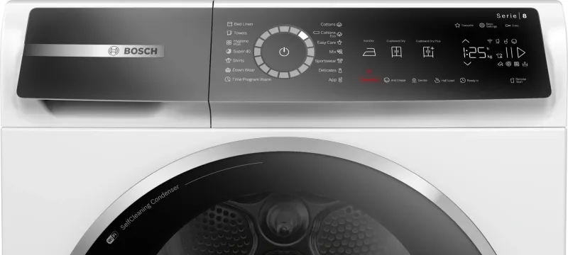 Сушильная машина Bosch Serie 8 WQB245B0ME пан.англ. кл.энер.:A+++ макс.загр.:9кг белый