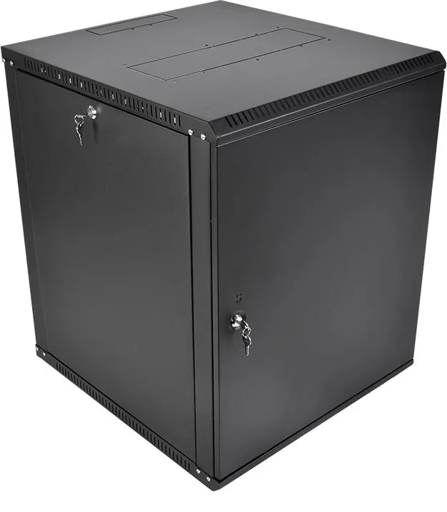 Шкаф ЦМО Шкаф телекоммуникационный настенный разборный ЭКОНОМ 12U (600  520) дверь металл, цвет черный