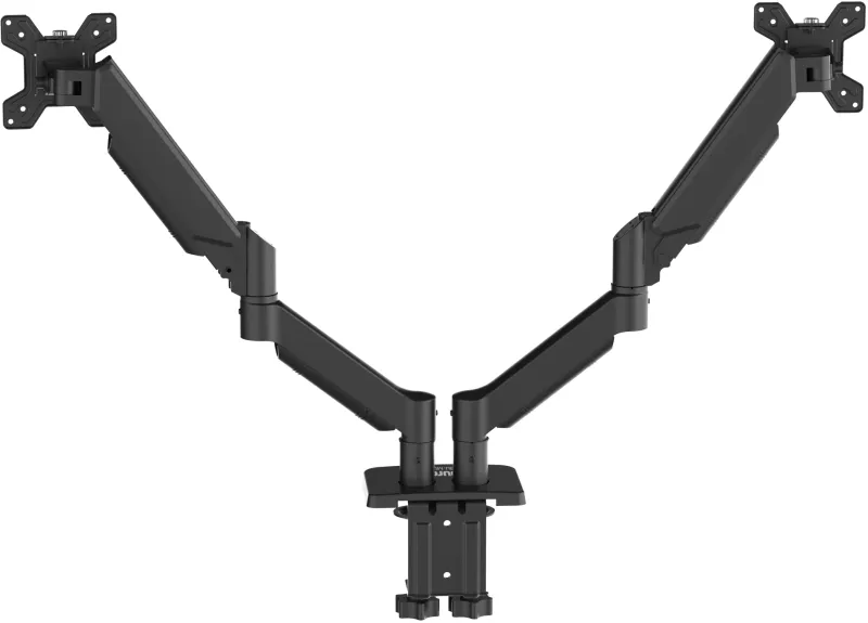 Кронштейн для мониторов ЖК Buro BU-M12 черный 17"-32" макс.10кг крепление к столешнице поворот и наклон