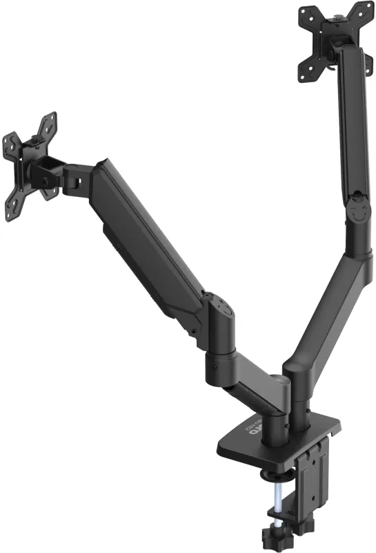 Кронштейн для мониторов ЖК Buro BU-M12 черный 17"-32" макс.10кг крепление к столешнице поворот и наклон