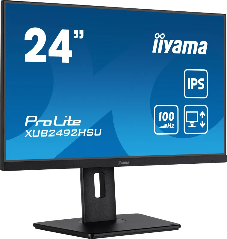 Монитор Iiyama 23.8" ProLite XUB2492HSU-B6 черный IPS LED 0.4ms 16:9 HDMI M/M матовая HAS Piv 1000:1 250cd 178гр/178гр 1920x1080 100Hz DP FHD USB 4.9кг