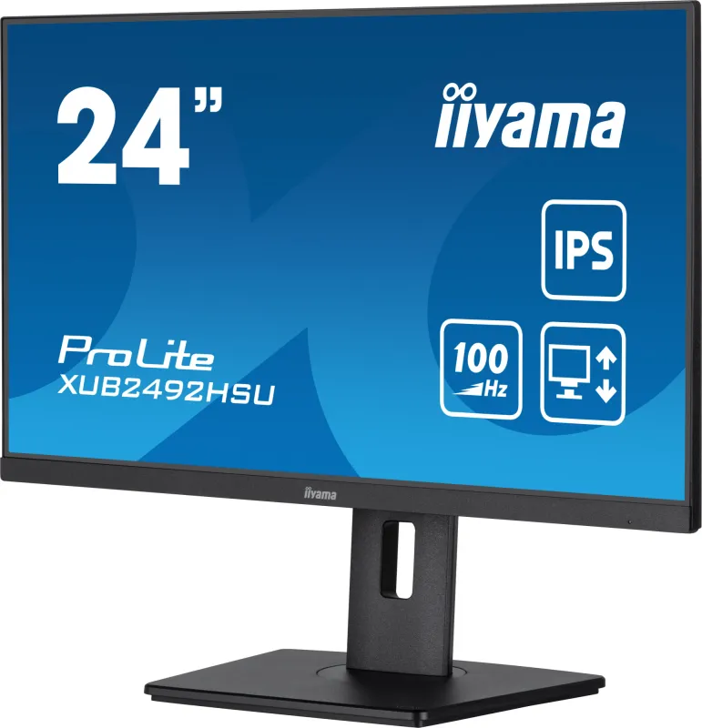 Монитор Iiyama 23.8" ProLite XUB2492HSU-B6 черный IPS LED 0.4ms 16:9 HDMI M/M матовая HAS Piv 1000:1 250cd 178гр/178гр 1920x1080 100Hz DP FHD USB 4.9кг