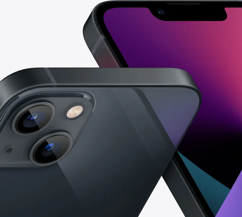 Смартфон Apple A2634 iPhone 13 128Gb 4Gb темная ночь моноблок 3G 4G 2Sim 6.1" 1170x2532 iOS 16 12Mpix 802.11 a/b/g/n/ac/ax NFC GPS GSM900/1800 GSM1900 TouchSc Protect