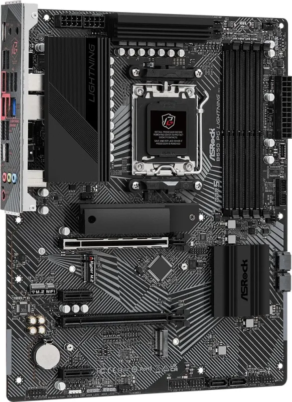 Материнская плата ASROCK B650 PG LIGHTNING, AM5, B650, 4*DDR5, HDMI, 4xSATA3 6.0, M.2 Socket, RAID, 9xUSB 3.2, 8xUSB 2.0, Type-C, ATX; 90-MXBK20-A0UAYZ