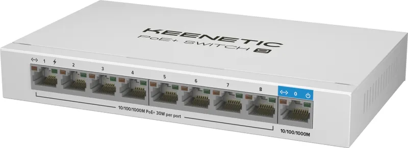 Коммутатор Keenetic KN-4710 (L2) 9x1Гбит/с 8PoE+ 120W Коммутатор неуправляемый