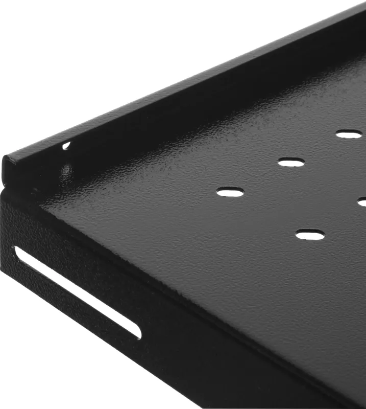 Полка стационарная NTSS NTSS-FS-600-BL 1U нагр.:60кг. 19" 350мм черный (упак.:1шт)