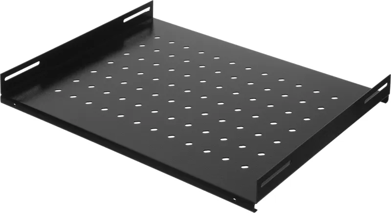 Полка стационарная NTSS NTSS-FS-600-BL 1U нагр.:60кг. 19" 350мм черный (упак.:1шт)