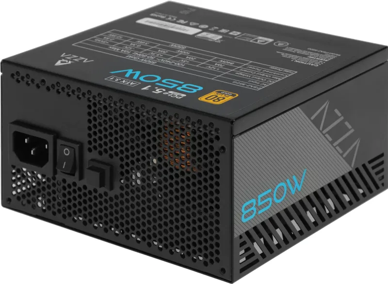 Блок питания Azza ATX 850W PSAZ-850G 80+ gold 24pin APFC 120mm fan 9xSATA Cab Manag RTL