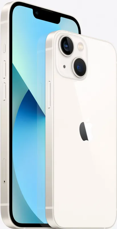 Смартфон Apple A2633 iPhone 13 128Gb 4Gb сияющая звезда моноблок 3G 4G 1Sim 6.1" 1170x2532 iOS 16 12Mpix 802.11 a/b/g/n/ac/ax NFC GPS GSM900/1800 GSM1900 TouchSc Protect