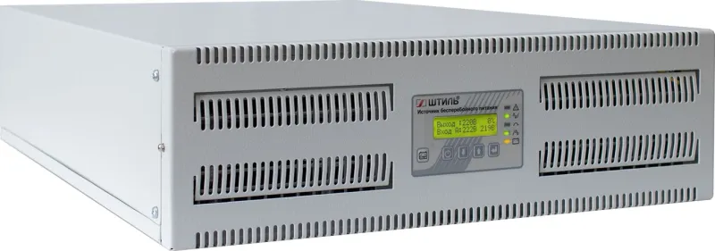 ШТИЛЬ ИБП 10000 ВА; 3 фазный; on-line; батарея: 192В ext (no incl), ЗУ 4А; 3U; rack