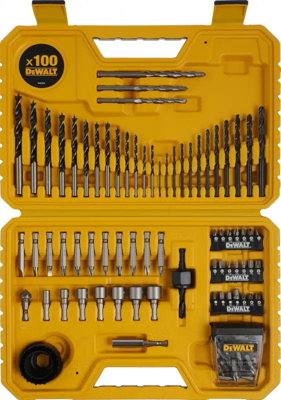 Набор бит и сверл DeWalt DT71563-QZ по дер/мет/бет (100пред.) для шурупов/дрелей/перф